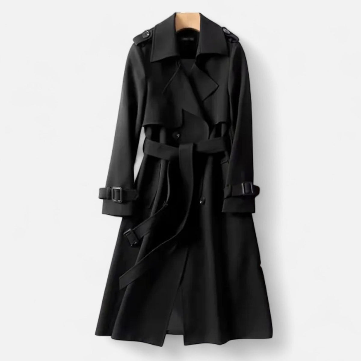 Vintage trenchcoat voor dames met iconische, moderne pasvorm