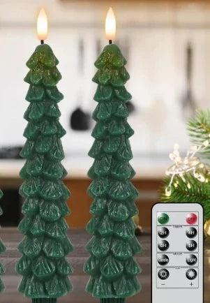 Vlamloze kerstkaarsen met flikkerend ledlicht, afstandsbediening en timer