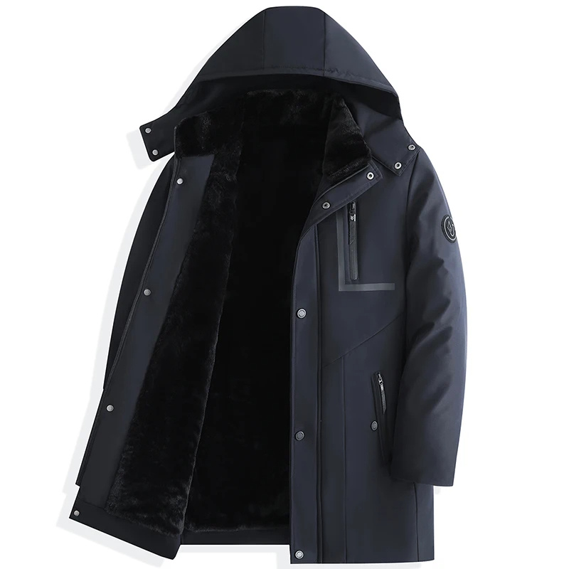 Warme winterparka voor heren met afneembare capuchon