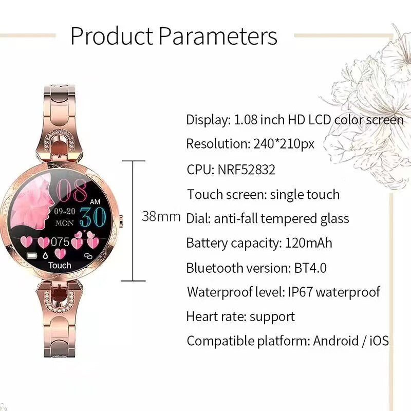 Waterdicht fitnesshorloge voor dames – Smartwatch