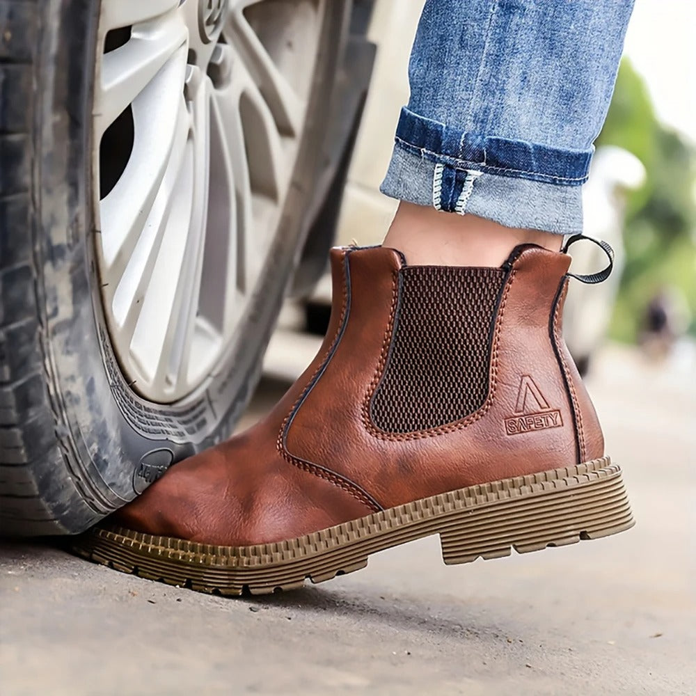 Waterdichte veiligheidsschoenen voor heren met stalen neus – Antislip werkschoenen voor bouw en industrie