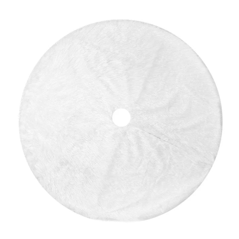 Witte kerstboomrok van imitatiebont met pluche textuur voor kerstdecoratie