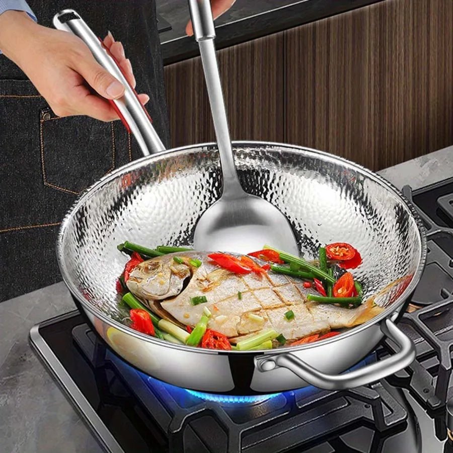 Wokpan met Ronde Bodem voor Inductie 32 cm – Ideaal voor Roerbakken en Fruiten