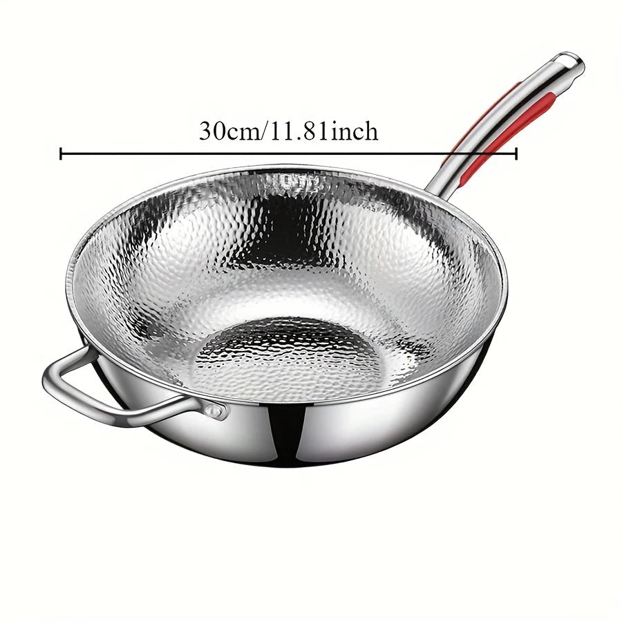 Wokpan met Ronde Bodem voor Inductie 32 cm – Ideaal voor Roerbakken en Fruiten
