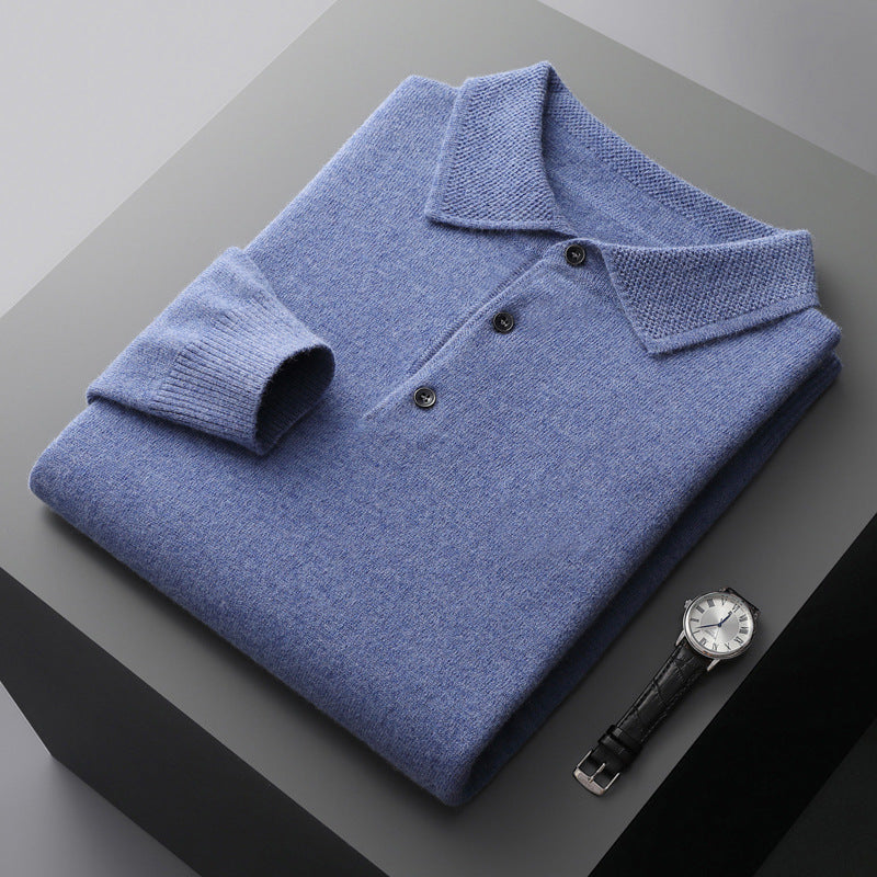 Zacht poloshirt met lange mouwen