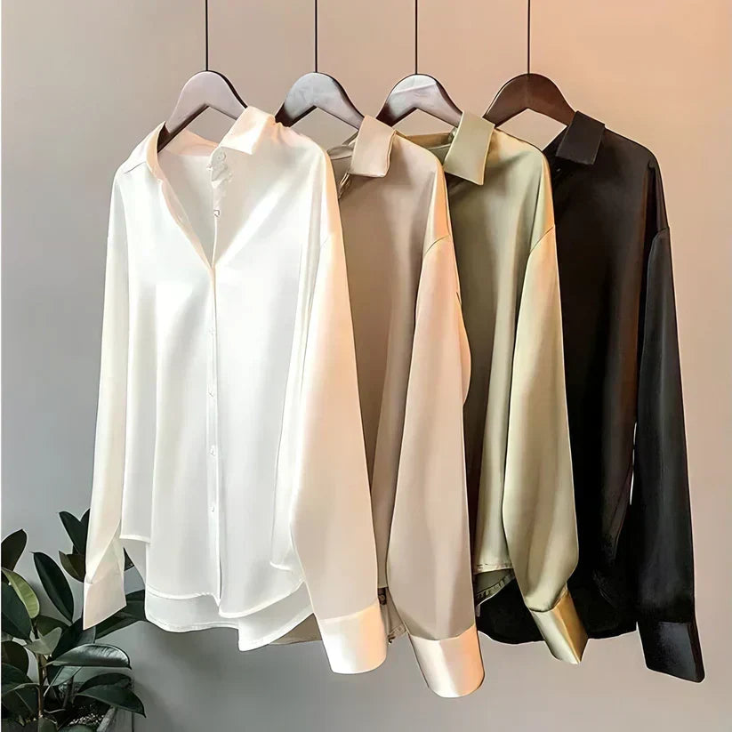 Zijden Blouse voor Dames | Elegant, Luxueus & Veelzijdig | Ideaal voor de Herfst
